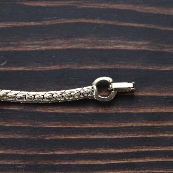 Suffragette Style Bracelet with Green Cabachon & Seed Pearls - Picture 8 of 16